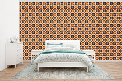 Behang - Fotobehang Retro - Vintage - Design - Cirkel - Breedte 500 cm x hoogte 280 cm
