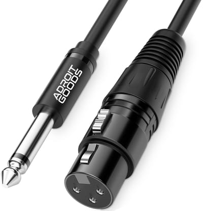 AdroitGoods 6.5mm jack mono naar XLR male kabel – Vergulde connectors - 1m