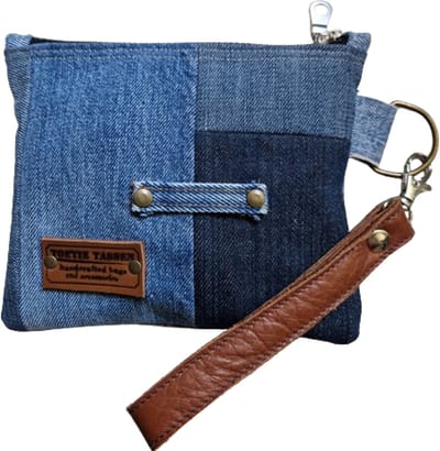 Toetie & Zo - Tasje - Jeans - Ibiza style - Mobieltas - Makeuptas - Maat S