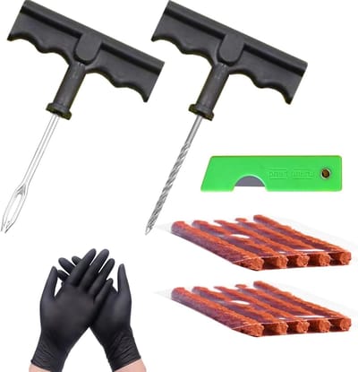 Complete 15-delige autoband reparatieset voor auto, motor, bus en grasmaaier met accessoires