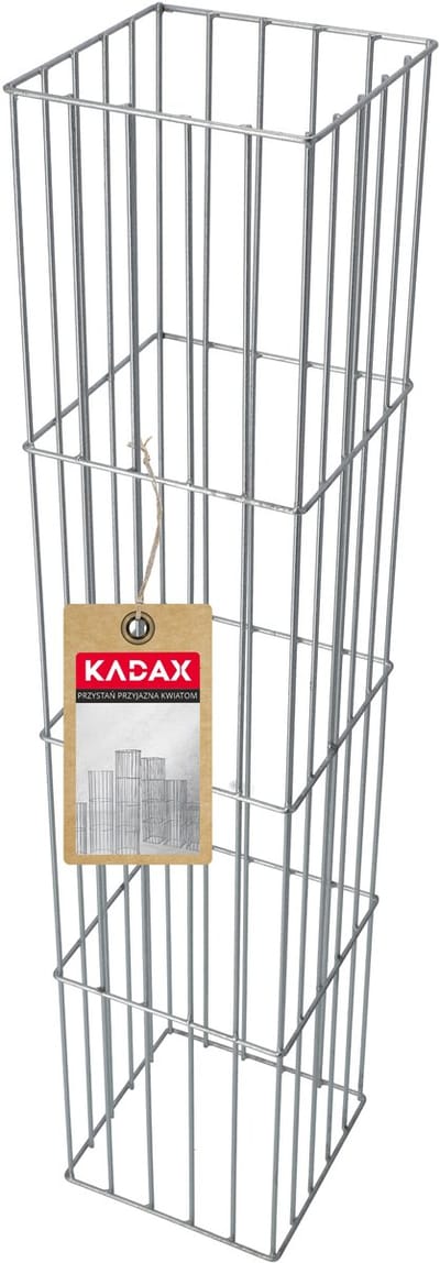KADAX Kolom van staal, roosterkolommen, stalen roosterkolommen, originele roosterzuilen, steenkabionen, sierschanskorven, steenkorf, draadmand (L, rechthoekig)