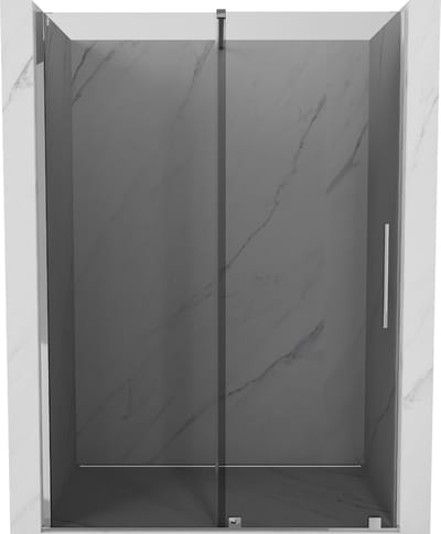 Mexen Velar douchedeur schuifbaar 130 , grafiet, chroom - 871-130-000-41-01
