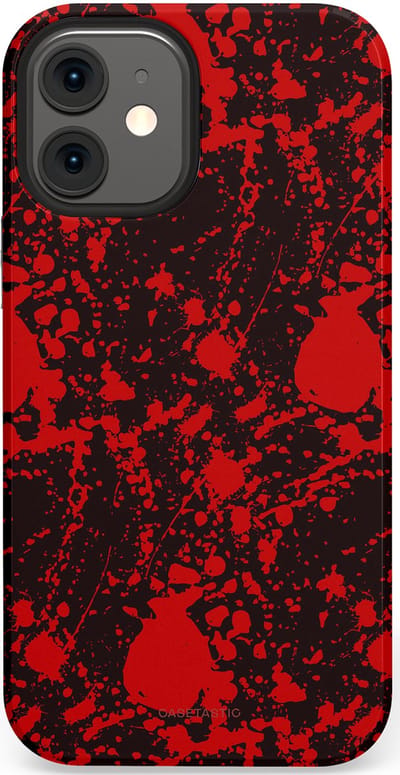 Casetastic Hoesje Geschikt voor Apple iPhone 12 Mini - Stijlvolle Beschermende Duo-layer Case - In de schaduw van bloed