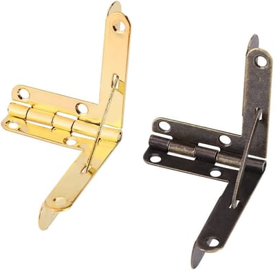 Allecto - Spring Hinge - Mini Hengen - Sterke en duurzame kwaliteit - Vintage kleur - Decoratieve scharnieren - Geschikt voor doosjes en kisten