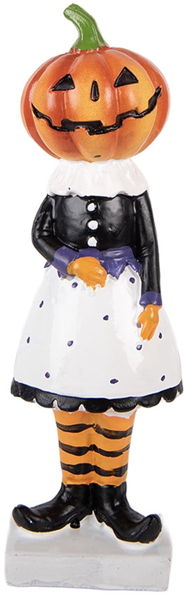 Clayre & Eef Halloween decoratie Overig 7x7x22 cm Wit Kunststof Herfst decoratie
