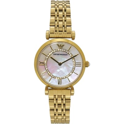 Emporio Armani Dameshorloge Kwarts Goud