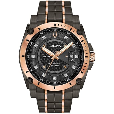 Bulova Precisionist 98D149 Horloge - Staal - Grijs - Ø 46 mm