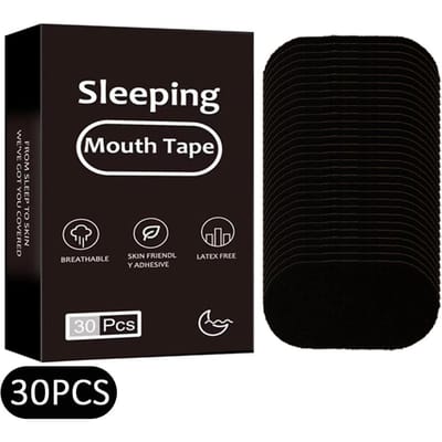 30/60/90/150 Pièces Bande Buccale Pour Dormir Garder la Bouche Fermée Empêcher le Ronflement Bande de Sommeil Douce Utilisation à Domicile et en Voyage black