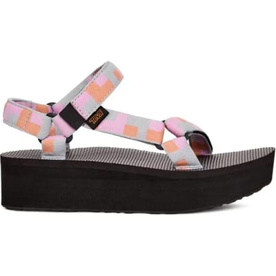 Teva FLATFORM UNIVERSAL - Dames Sandalen - Zwart/Roze/Oranje - Maat 39