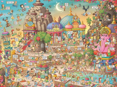 Heye legpuzzel Yogaland 1500 stukjes kleurrijk puzzelplezier.