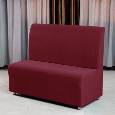 1 stuk Polar Fleece Armloze Bankhoes Stretch Restaurant Bankhoes Effen Kleur Anti-vuil Bankhoes voor Bar el Cafés