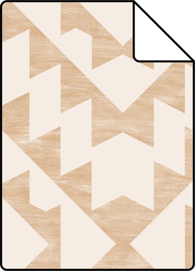 Proefstaal ESTAhome behang Marrakech aztec tapijt beige - 26.5 x 21 cm - 139550-S