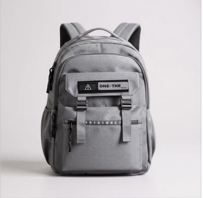 TK-S Rugzak, Grijs en Ruim, 30 Liter, 17,3 inch laptop, drankflesvak. (50x30x20cm)