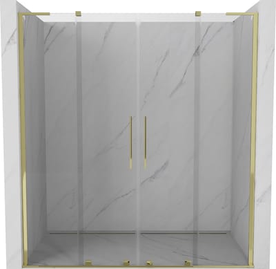 Mexen Velar L Duo schuifdouchedeur 170 , transparant, goud - 871-170-003-02-50