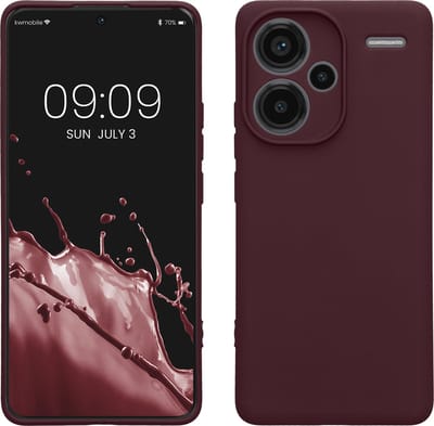 kwmobile telefoonhoesje geschikt voor Xiaomi Redmi Note 13 Pro+ 5G / Redmi Note 13 Pro Plus 5G - Hoesje voor smartphone - Precisie camera uitsnede - TPU back cover in bordeaux-violet