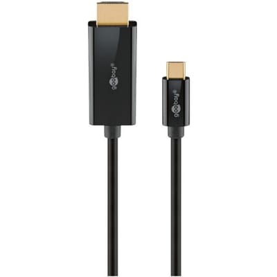 USB-C naar HDMI kabel - 4K 60Hz - Verguld - 1 meter - Zwart