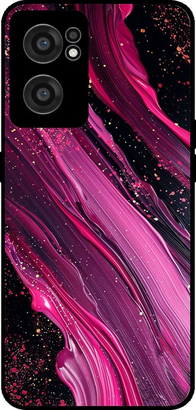 Smartphonica Telefoonhoesje Geschikt voor OnePlus Nord CE 2 5G met marmer opdruk - TPU backcover case marble design - Paars Roze geschikt voor OnePlus Nord CE 2 5G