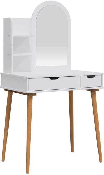 vidaXL - Kaptafelset - FAUSKE - 3 - st - Wit - 76 - x - 50 - x - 143 - cm