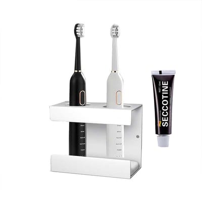Dailygoods- Tandenborstelhouder Wateropname - Tandenborstelhouder Elektrisch - Tandenborstelhouder Muur - Tandenpoetsbeker - Tandenborstelhouder Wit - Vochtbestendig - Tandenborstelstandaard
