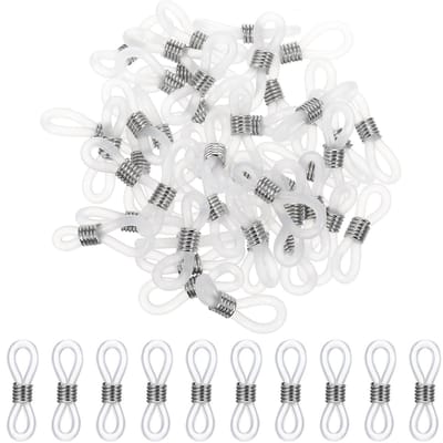 Dailygoods- Brillenkettingen 50 stuks - Verstelbare Lushouder - Silicone/Ijzer - Accessoire - Perfect voor dagelijks gebruik - 2×0,5 cm - Brilband