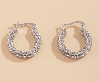 Glim oorringen | zilver gekleurd