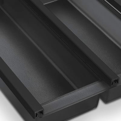 Bestekbak voor Legrabox 600 mm - Translucent-anthraciet en Aluminium