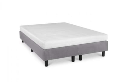 Nessa® - 120x200 Boxspring Studio Luxe Pocketvering HR matras Grijs - Inclusief Orthopedisch Pocketvering Matras