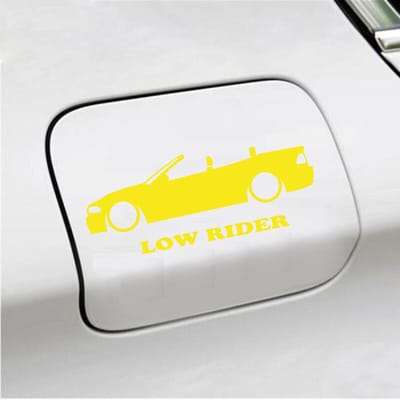 Bumpersticker - Low Rider - 7 X 18 - Geel