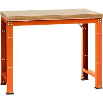 Manuflex werkbank Profi standaard, Tafelblad multiplex B 1250 x D 700, roodoranje