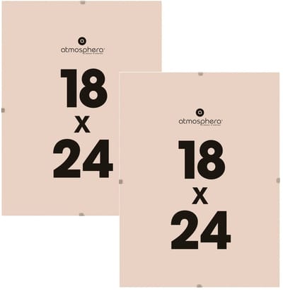 Atmosphera Fotolijstje zonder rand - 2x - voor 18 x 24 cm foto - mdf/glas - Het basic fotolijstje