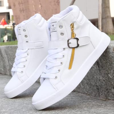 Hoge Kwaliteit Leer Heren Casual Schoenen Man Sneakers Hoge Top Sport Heren Schoenen Comfortabel Waterdicht Heren Laars Zapatillas Hombre 42 gray