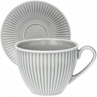 Koffieservies 6 personen 12 delig Dalia Gracja grijs