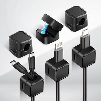 Kabelhouders Set - Magnetische Clips - Bureau Organisatie - Eénhandige Bediening - 6 Stuks - Meerdere Kleuren