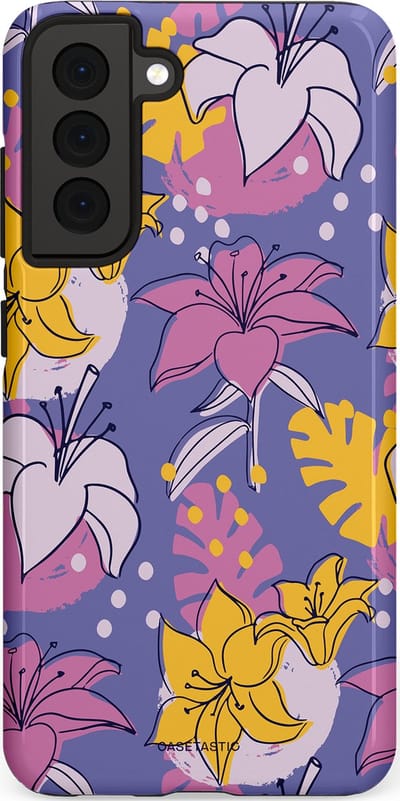 Casetastic Hoesje Geschikt voor Samsung S21 FE - Stijlvolle Beschermende Duo-layer Case - Lichtjesbloei