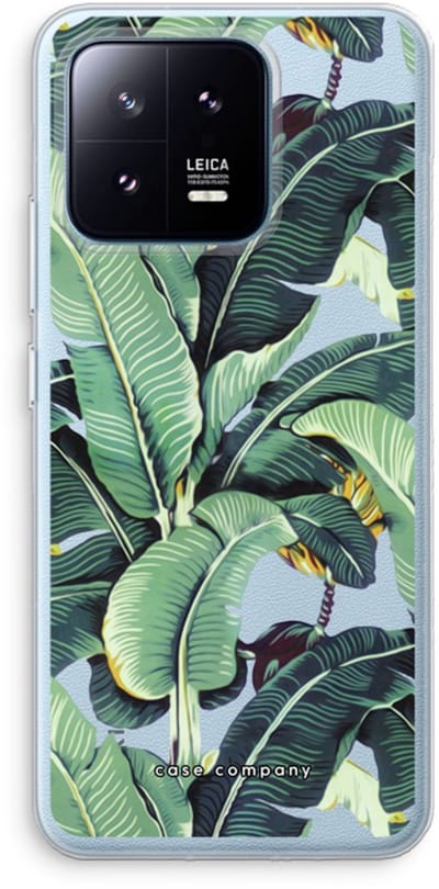 Case Company® - Hoesje geschikt voor Xiaomi 13 Pro hoesje - Bananenbladeren - Soft Cover Telefoonhoesje - Bescherming aan alle Kanten en Schermrand