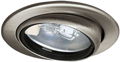 Meubelinbouwlampen Micro Line Swivel zwenkbaar rond 69 mm max. 20W 12V dimbaar Staal geborsteld