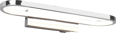 LED Spiegelverlichting - Trion Giando - 17W - Warm Wit 3000K - Spatwaterdicht IP44 - Glans Chroom - Aluminium
