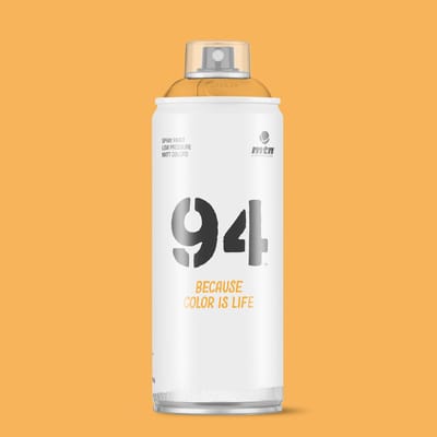 MTN94 Donkergele spuitverf - 400ml lage druk en matte afwerking