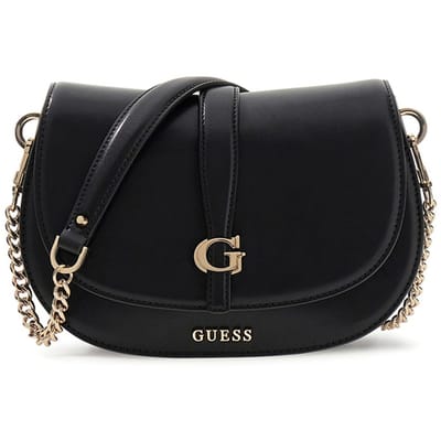 GUESS schoudertas Carrie Flap Shoulder Bag Black zwart