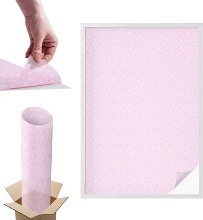 Tulup Raamfolie Anti inkijk - Bloemenpatroon Anti inkijk Raamfolie - 100x146 cm - Roze Raamfolie Tegen inkijk - Zelfklevende Anti inkijk Folie Glas in Lood - Voor de slaapkamer, badkamer en kledingkast. - Zonwerende Raamfolie Glas in Lood