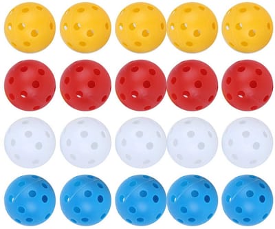 Dailygoods- Oefengolfballen 20 Stuks - Veelkleurige Golfballen - Holle Golftrainingsbal - Lichtgewicht Ontwerp - Duurzaam - Ideaal voor Oefensessies
