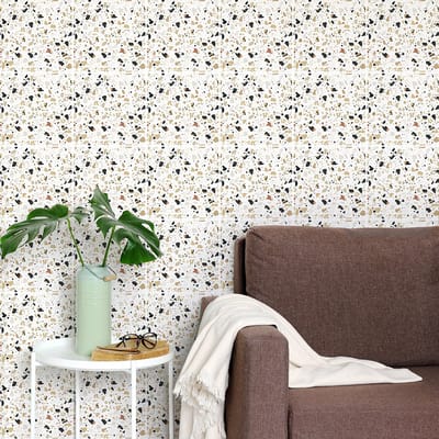Zelfklevende tegelmuurstickers voor keuken en badkamer - 30 terrazzo cementtegelstickers - 30 stickers 20x20cm