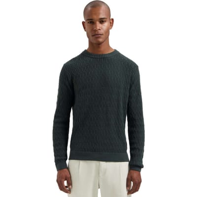 Dstrezzed Novel Crewneck Truien & Vesten Heren - Sweater - Hoodie - Vest- Donkergroen - Maat S