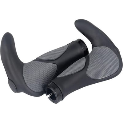 Schokbestendige fietsstuurgrepen 22,2 mm Ergonomische fietsgrepen Antislip zacht rubberen stuurhoes gray