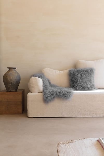 LIGNE PURE Lush – plaid – wol – eco – handmade - modern – luxueus - Grijs - 60x100