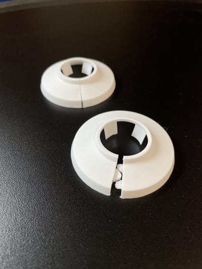 Sanivesk CV Buisrozet 22mm Wit 2 stuks