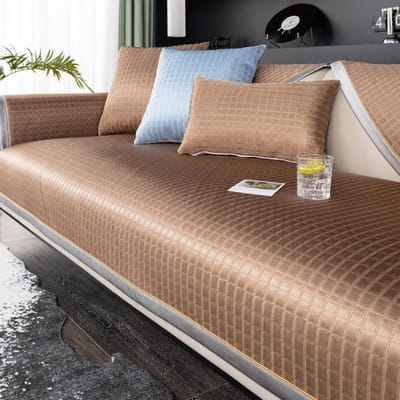 IJszijde Bankkussen Zomer Zomer Ademend Antislip Zitkussen voor Zomer Licht Luxe Modern High-End Bankhoes Hoesdoek 70*70cm
