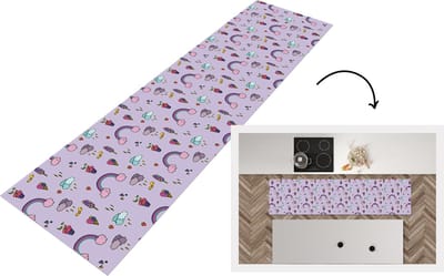 Keukenloper - Loper keuken - Patronen - Regenboog - Kroon - 200x50 cm - Keukenloper vinyl
