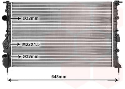 Van Wezel - RADIATOR VOOR RENAULT MEGANE 1995-1999 7700838135