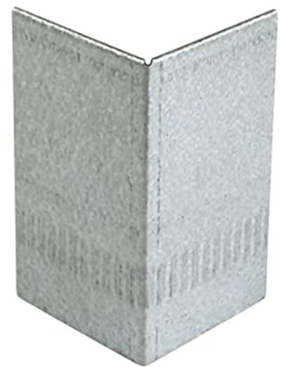 Externe hoekconnector voor gazonrand en bloembedrand - Hoogte 15 cm - Aluminium-zink